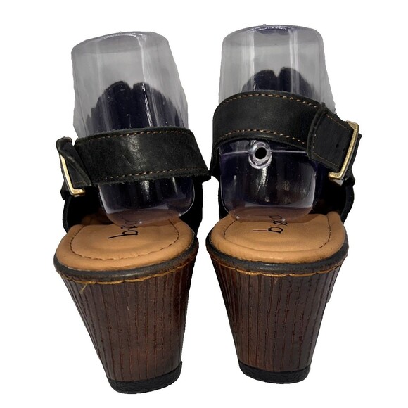 BOC Women's Size 10 M Suede Leather Black Closed Toe Wedge Clogs Sandals - Picture 6 of 7